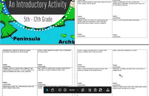 Printable Picture Dictionary Geography