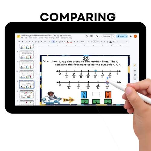 Fractions on a Number Line | Grade 3 | Interactive Google Slides