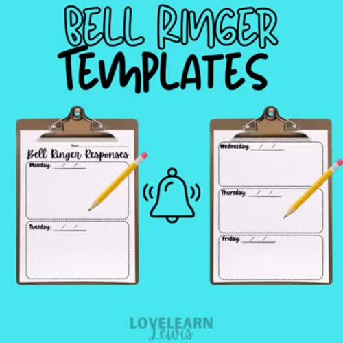 Bell Ringer/Warmup Templates Bundle by LoveLearnLewis TPT