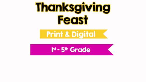Thanksgiving Feast Project Based Learning - 2nd Grade Math - Print ...