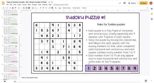 sudoku puzzles for google slides by amy alvis teachers pay teachers