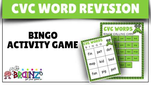 CVC Words Bingo Game|Short Vowel Phonics Practice for Kindergarten ...