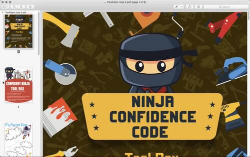 Confident Ninja Posters crossword color by confidence tool and more