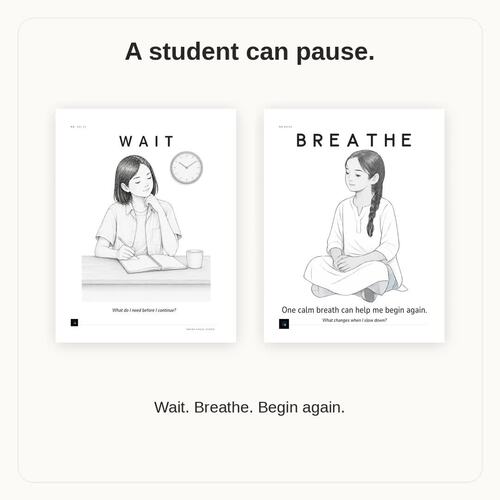 NO PREP Calm Corner Reflection Posters | Quiet SEL Reset Activities