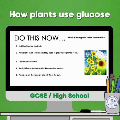 How plants use glucose gcse by cmgs science lessons tpt