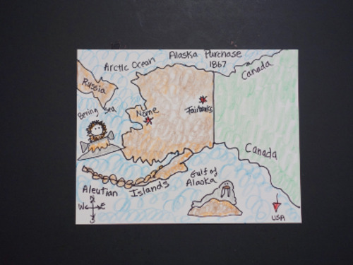Preview of Let's Draw a Map of the Alaska Purchase 1867!