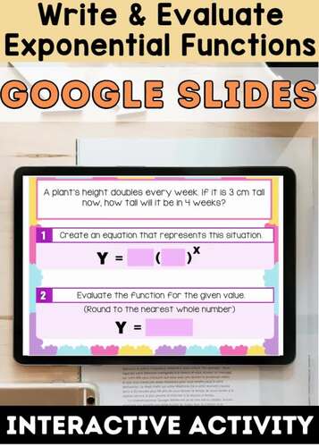 Write & Evaluate Exponential Growth Functions | Google Slides | TPT