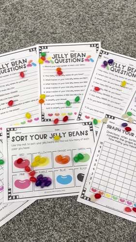 Jelly Beans Math Activity Sort and Graph Math Center Easter Spring Activities