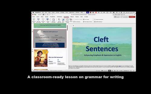 Improve your Writing & Storytelling with: Cleft Sentences | TPT