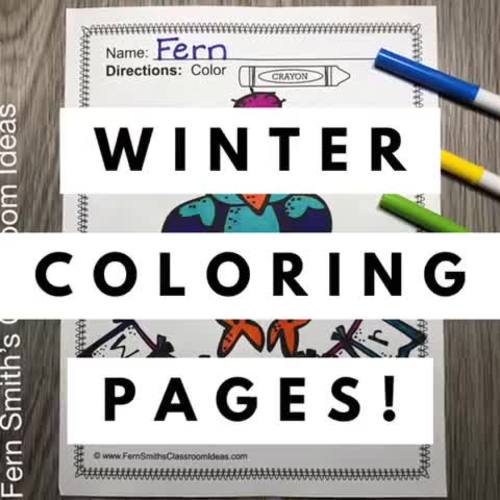 Winter Coloring Pages | Winter Coloring Book | Winter Craftivity