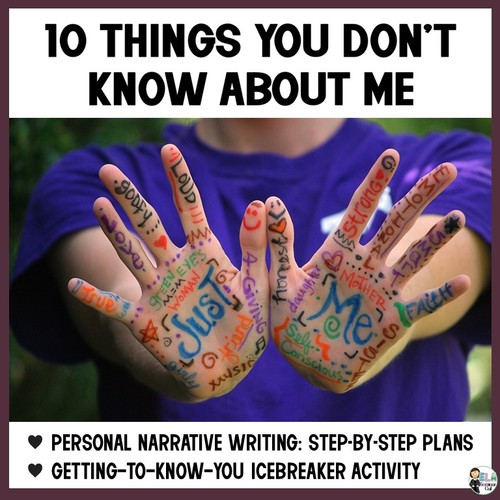 Preview of Personal Narrative Unit: Things You Don't Know About Me PREVIEW