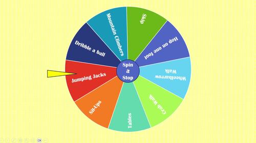Gross Motor Spin the Wheel Game - Digital - Powerpoint by Body Brain ...