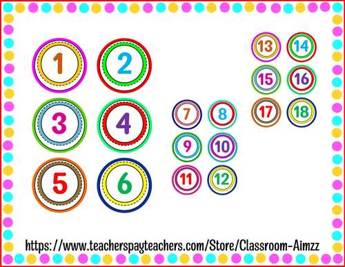 Printable Number Labels Editable Number Labels Editable student Nametags