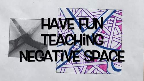 How to Teach Negative Space - Drawing Scissors - The Arty Teacher