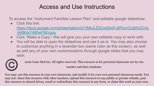 Instrument Families & Bingo Game Bundle by Meaningful Music Resources