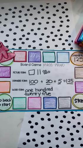 Math Place Value Craft Board Game by The Teaching Diva Corner | TPT