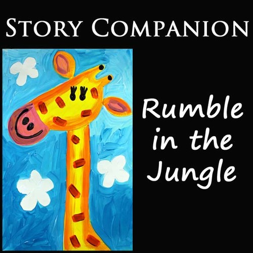 Preview of RUMBLE IN THE JUNGLE Story Book Companion | Drawing & Painting Video Art Project