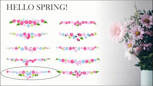 Spring Floral Dividers PNG | Flower Line Art | Insects, Butterflies ...
