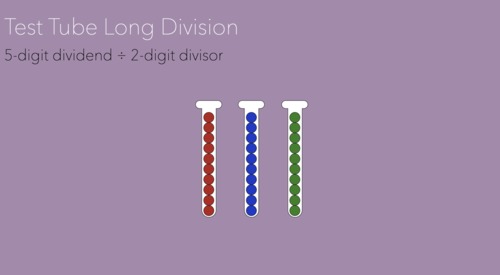 Preview of Montessori Test Tube Division (5-digit ÷ 2-digit) Presentation