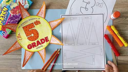 8th Grade EOY Writing Activities, End of the Year Sunshine Craft, EOY ...