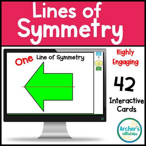 4th Grade Lines of Symmetry 42 Digital Boom Task Cards | TPT