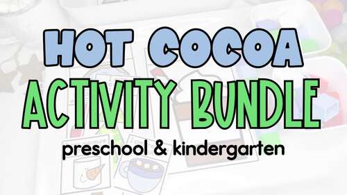 Winter Math & Literacy Centers Preschool Kindergarten Hot Cocoa Craft ...
