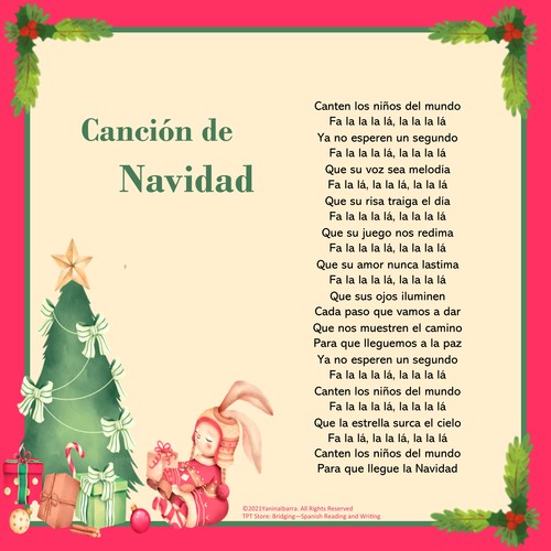 Christmas Song in Spanish - Canción de Navidad - Spanish Poetry Video