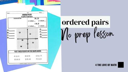 Ordered Pair No Prep Review by 4 the Love of Math | TPT