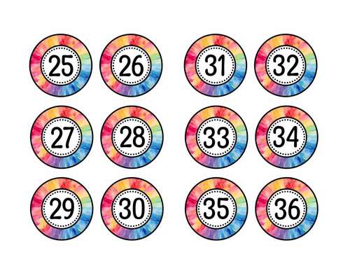 Printable Number Labels, Calendar Numbers, Cubby Numbers, Numbers