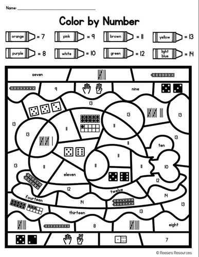 Thanksgiving Color by Code | Color by Number Sense | Color by Numbers 1-20