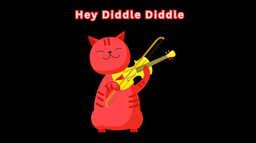 Preview of Hey Diddle Diddle: A CVI Adapted Song; Music, Nursery Rhyme, PreK-5, Animated