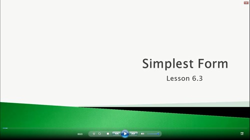 Preview of Simplest Form Fraction - (Video Lesson: Go Math 4.6.3)