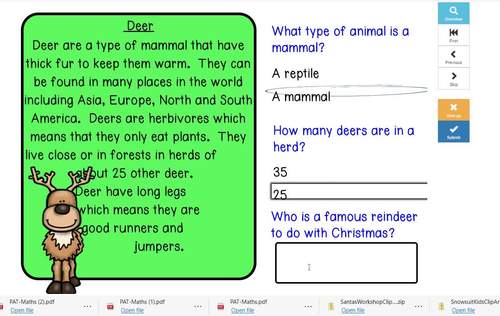 Christmas Reading Comprehension - Boom Cards | TPT