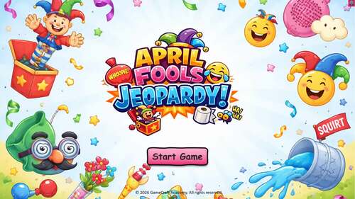 April Fools Jeopardy Game | Fun Classroom Game Show | Spring Activity ...