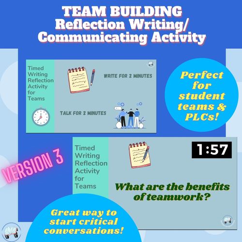 Preview of Team Building- Timed Writing/Communication Reflection (Students/Staff) Version 3
