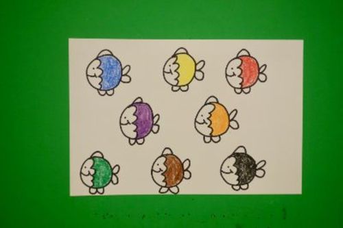 Preview of Let's Draw Circle Fish & Learn our Colors!