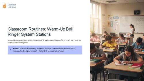 Warm-Up Routines & Bell Work | Classroom Routines PowerPoint Lesson