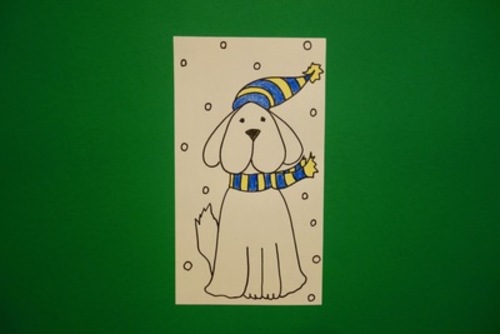 Preview of Let's Draw a Winter Pup!