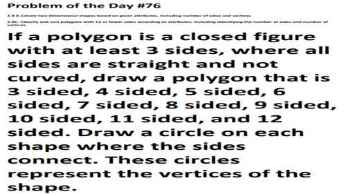 Distance Learning-Math Problem of the Day-TEKS 2.8ABC Polygons | TpT
