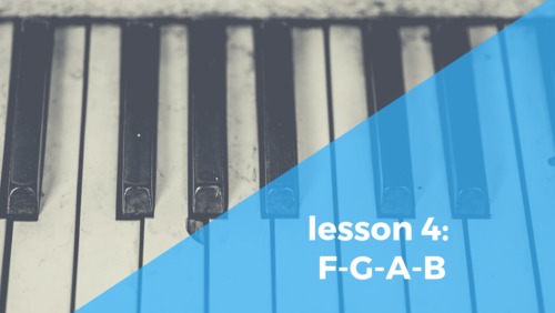 Piano Lesson 4: F-G-A-B on the piano. by Busy Kids Do Piano | TPT