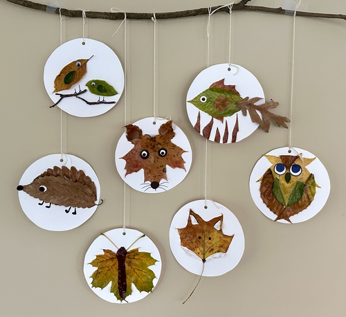 Preview of Animal Leaf Creations - Leaf Mobiles