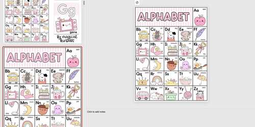 Pink Alphabet Posters and Chart by Magical Kinders | TPT