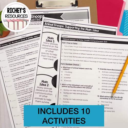 Animal Snoops Excerpt Nonfiction Unit HMH 6 by Peter Christie Digital