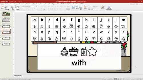 Christmas Crack the Code - Editable - PowerPoint by KinderCrafting