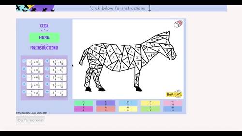 Add & Subtract Mixed Numbers Math {Online Coloring Game} | TPT