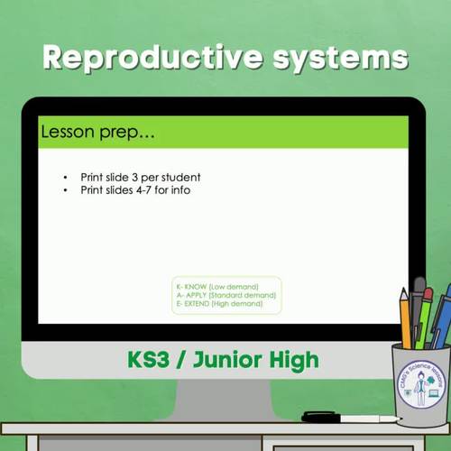 Reproductive systems (KS3) by CMGs Science lessons TPT