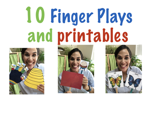 Preview of 10 Most Popular Finger Plays and Printables!