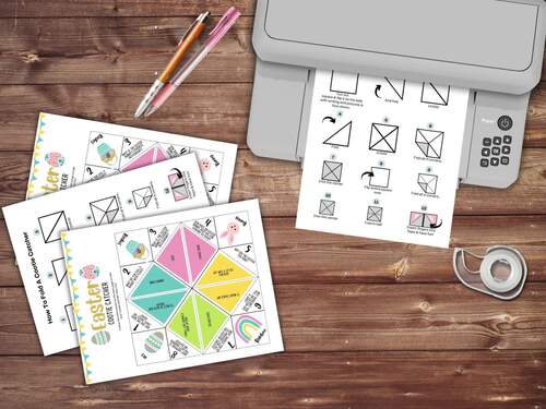 Easter Cootie Catcher Printable – Easter Fortune Teller for Kids