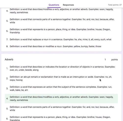 Digital Parts of Speech Digital Escape Room - Distance Learning | TPT