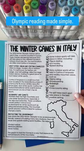 2026 Winter Games Flipbook Writing Activity by Love Live Laugh TEACH